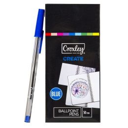 Pens - Ballpoint (50pc) - Croxley - Blue