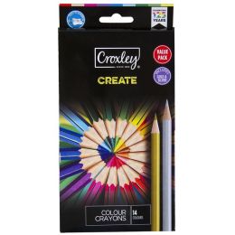 Colour Pencils - 7mm (14pc) include Gold&Silver - Croxley