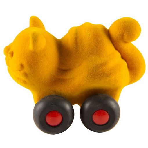 Rubbabu Aniwheelies - Cat  - Yellow