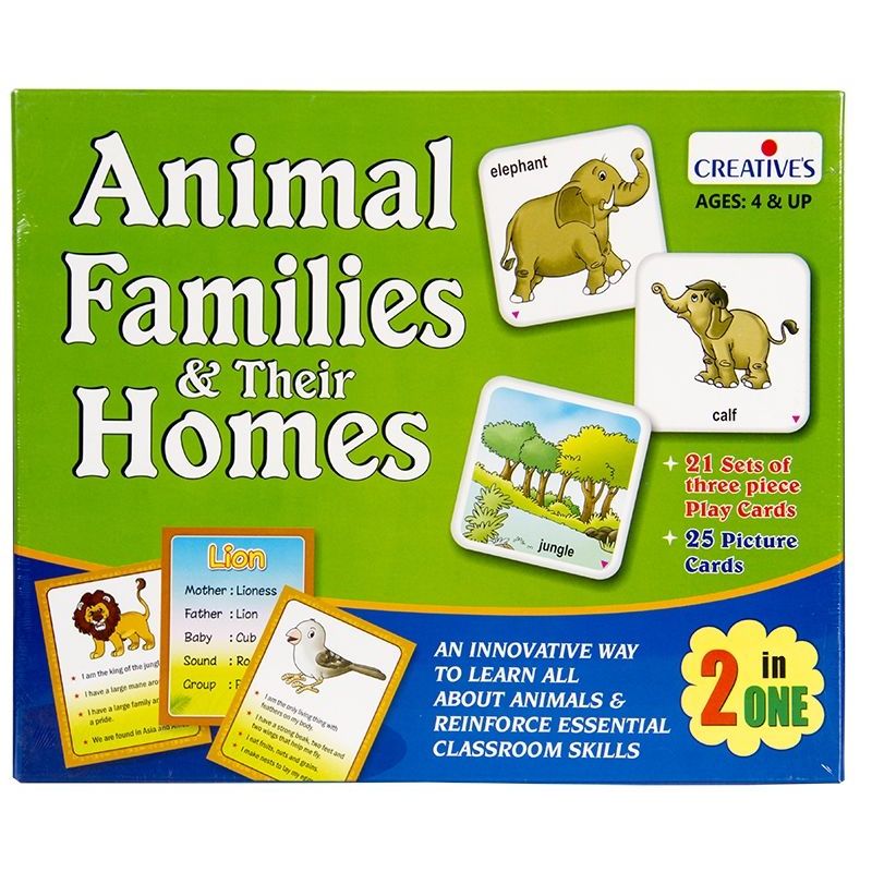 Animal Families & Their Homes (New 2 in One)