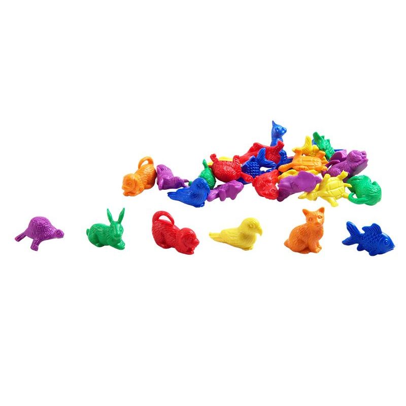 Counters - Animal / Pet - 72pc (solid, 6 design, 6 colour)