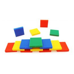 Square 2.54cm Tiles (5mm thick, 4 colour, 400pc)