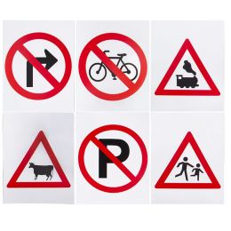 Plastic - Road Signs (12 Signs)