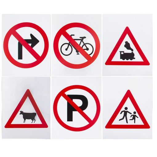 Plastic - Road Signs (12 Signs)