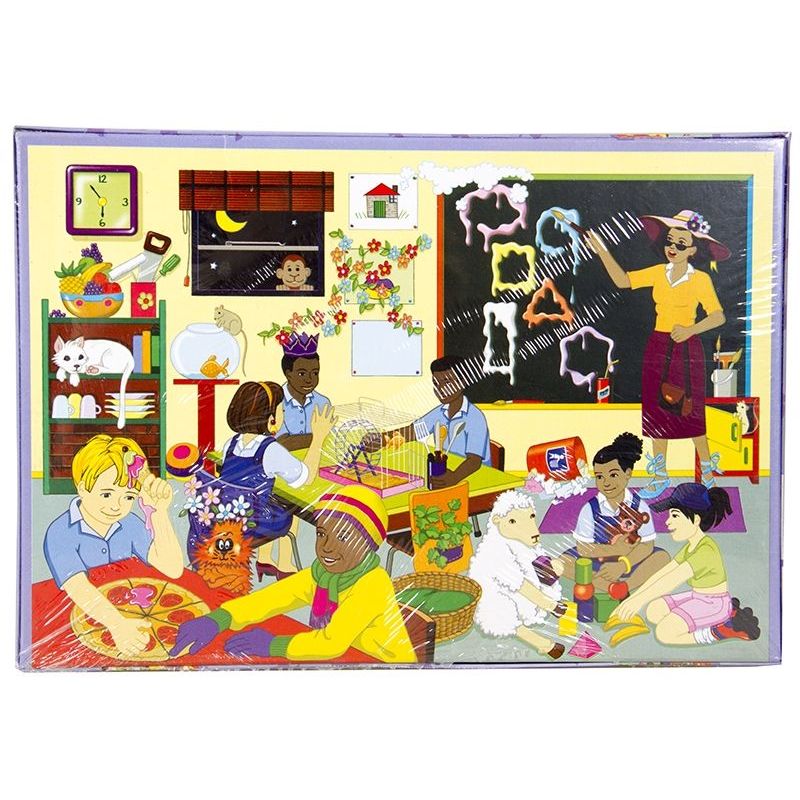 puzzle - look again classroom (2x60pc) | 2in1 box | satoytrade