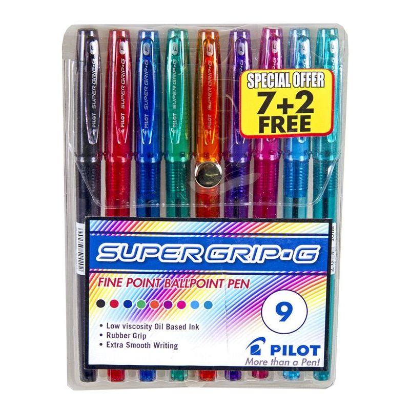 Pens Super Grip G Fine Point (Wallet of 9) Pilot
