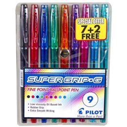 Pens - Super Grip G - Fine Point (Wallet of 9) - Pilot