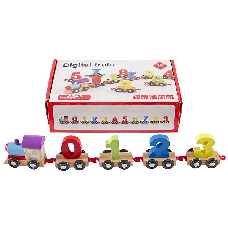 Number Train (0-9) - Wood