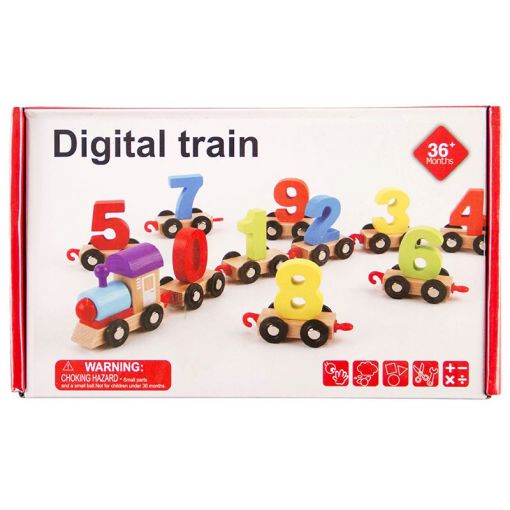 Number Train (0-9) - Wood