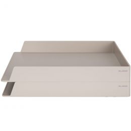 File Paper Tray (2pc Set) - Light Grey - Nusign Deli