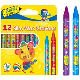 Wax Crayons - 8mm (12pc) Slim @School - Bantex