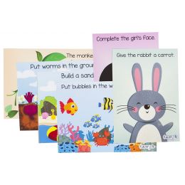 Dough Cards (A5) D/sided - Set B - Fun with Pictures - Ladybug (7pc) A&E