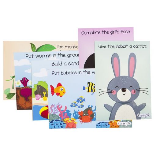 Dough Cards (A5) D/sided - Set B - Fun with Pictures - Ladybug (7pc) A&E