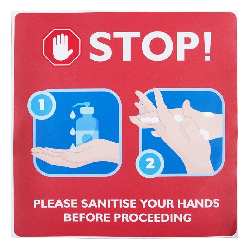 Sticker - Please Sanitise your Hands (330x330mm)