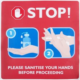 Sticker - Please Sanitise your Hands (330x330mm)
