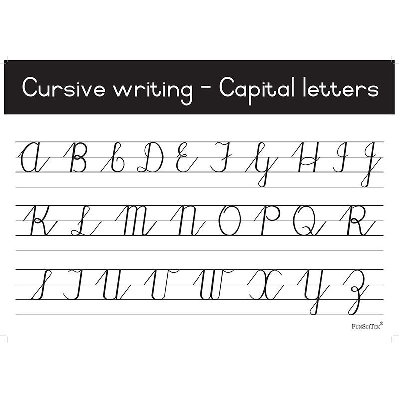 Poster - Cursive - Capital Letters (A2)