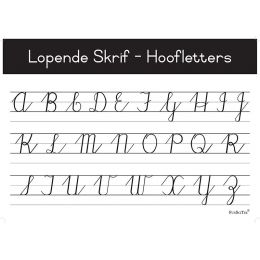 Poster - Lopende Skrif - Hoofletters A-Z (A2)