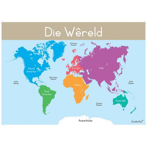 Poster - Map - World (Wereldkaart) (A2)