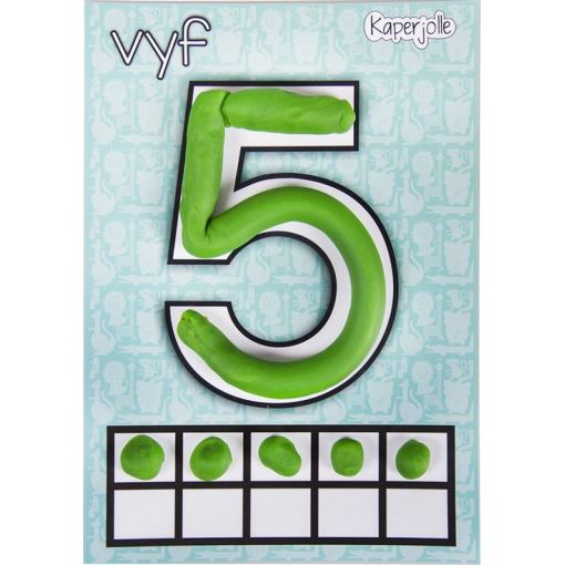 Dough Cards (A5)  Numbers/Syfers - Dry Wipe & Dough (10pc) D/sided