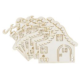 Wooden Blank - House (10pc)