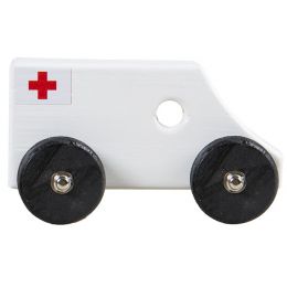 Wooden Coloured Car - Ambulance - Deluxe