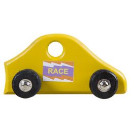 Wooden Coloured Car - Race - Small