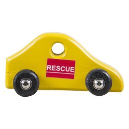 Wooden Coloured Car - Rescue - Small