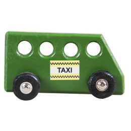 Wooden Coloured Car - Taxi - Small