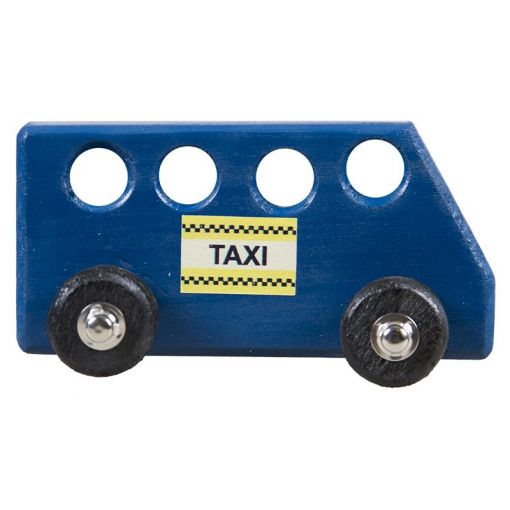 Wooden Coloured Car - Taxi - Small