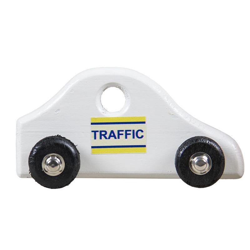 Wooden Coloured Car - Traffic - Small