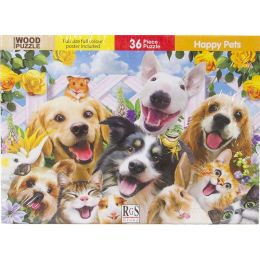 Wood Puzzle - A4 36pc - Happy Pets