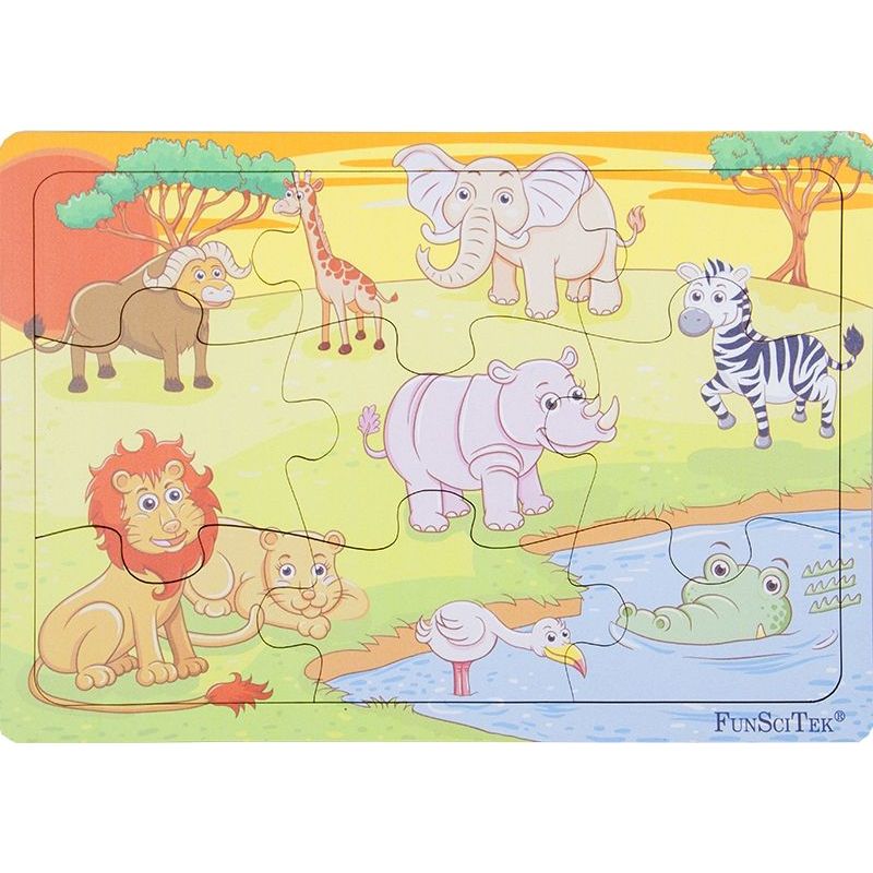 PZ Wood Frame - A4 9pc - Wild Animals (BB)