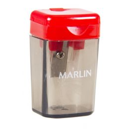Sharpener - 1-Hole Plastic with Container (1pc) - Marlin