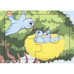 PZ Wood Frame - A5 4pc - Birds