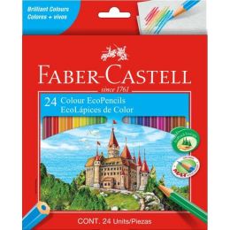Colour Pencils - Hexagonal 7mm (24pc) 3.3mm core Eco - FaberCastell