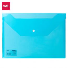 Carry Folder - A4 Transparent with Stud - Light Blue - Deli