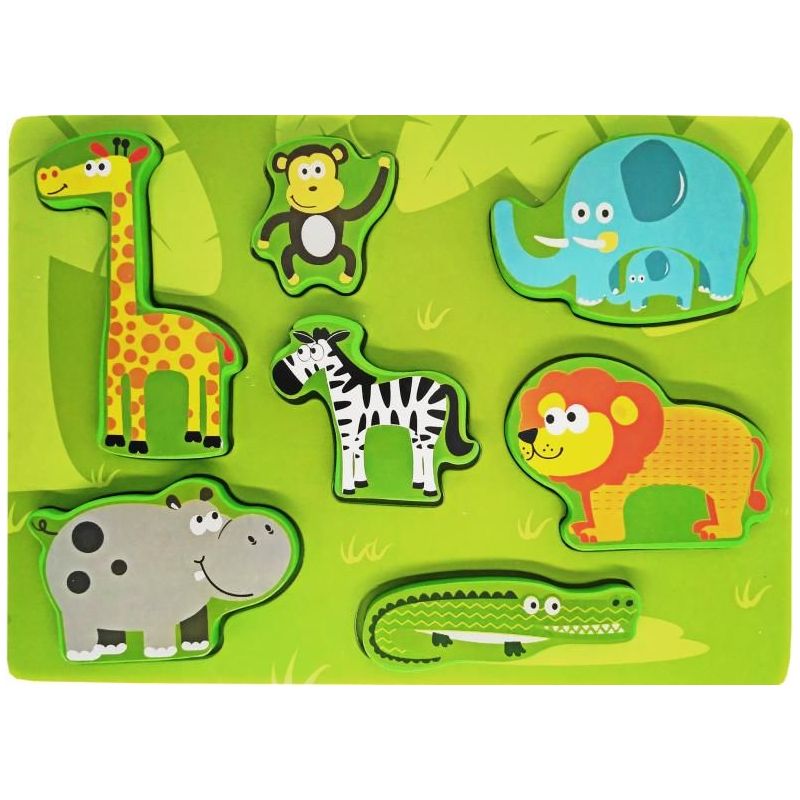 Chunky Puzzle - Wild Animals (7pc) - wood