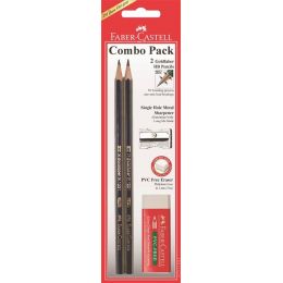 Combo - 2xHB Pencil + Metal Sharpener + Eraser