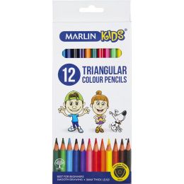 Colour Pencils - Triangular 7mm (12pc) - Marlin