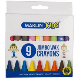 Wax Crayons - 14mm (9pc) C9 Jumbo - Marlin