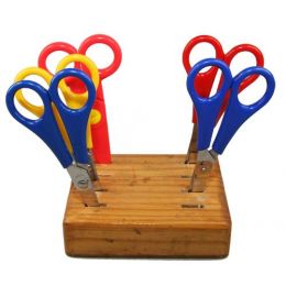 Scissors Holder - Wood (8 Holes)