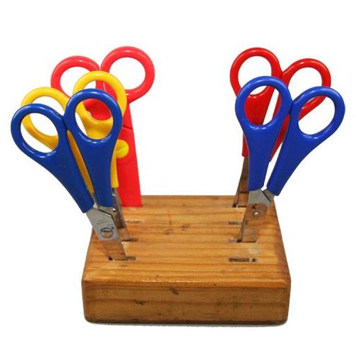 Scissors Holder - Wood (8 Holes)