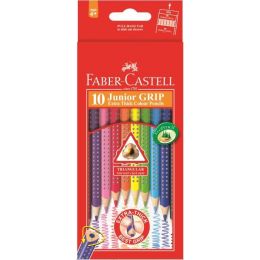 Colour Pencils - 8mm (10pc) 3.8mm core, Junior Grip Dots -  FaberCastell