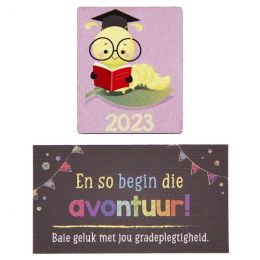 Graduation Kit 1 - Magnet (Worm) & Card (Afrikaans)