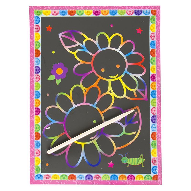 Scratch Art Pad -  A4 - Pre Print (1pc) Assorted