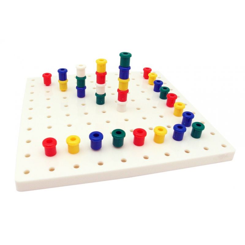 3D Peg Board & Cards (200xPegs 1xBoard 16xImageCards2sided)