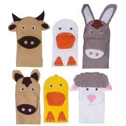Hand Puppets - Farm (6pc) - Open Mouth