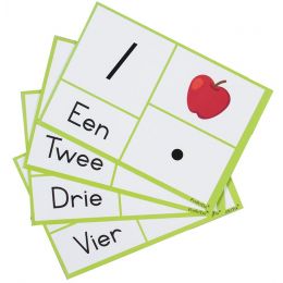 Flash Cards (A6) - Getalle 1-10 Symb & Kolle (10pc)  - Afrikaans Numbers - Symb & Dots