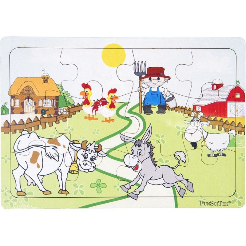 PZ Wood Frame - A4 12pc - Farm Animals (BB)