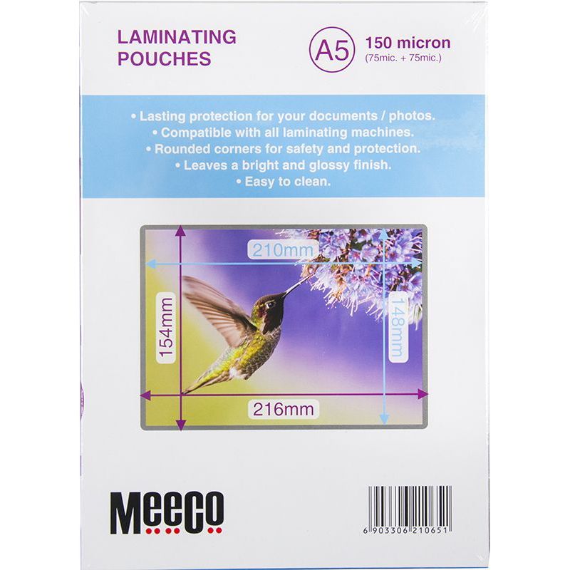 Laminating Pouches A5 - 150 micron (100pc)